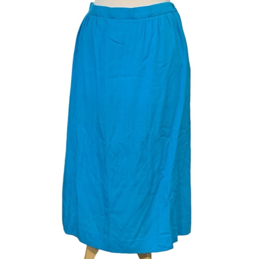 Vintage 80’s/90’s ILGWU blue midi skirt with pockets size 18